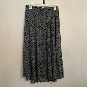 Teal spotted maxi skirt